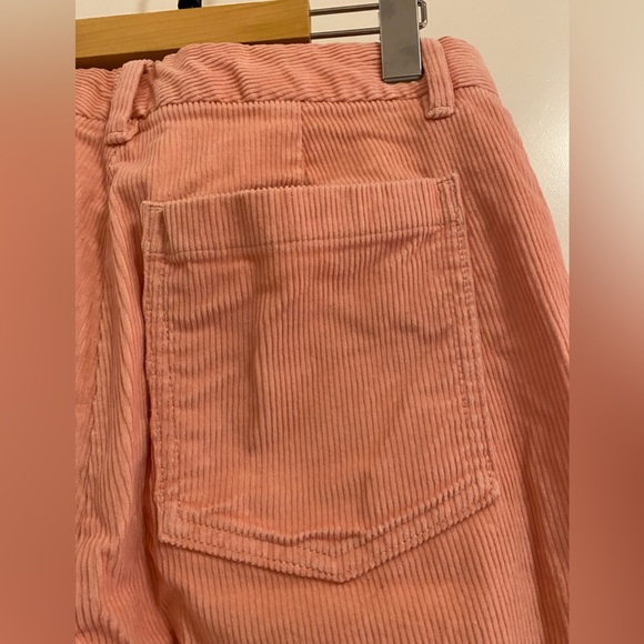 gap salmon pink high rise crop petite corduroy pants - Picture 3 of 7